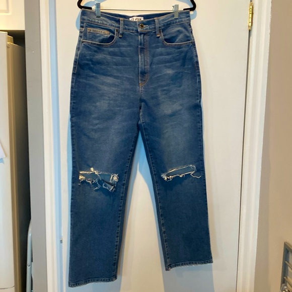 LE JEAN Mia Relaxed Straight Jeans. Size 29 , EUC , blue - Picture 2 of 10